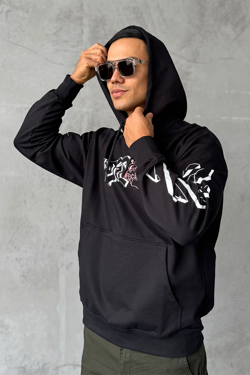 Off-White Мужское чёрное худи Graffiti Arrows Logo