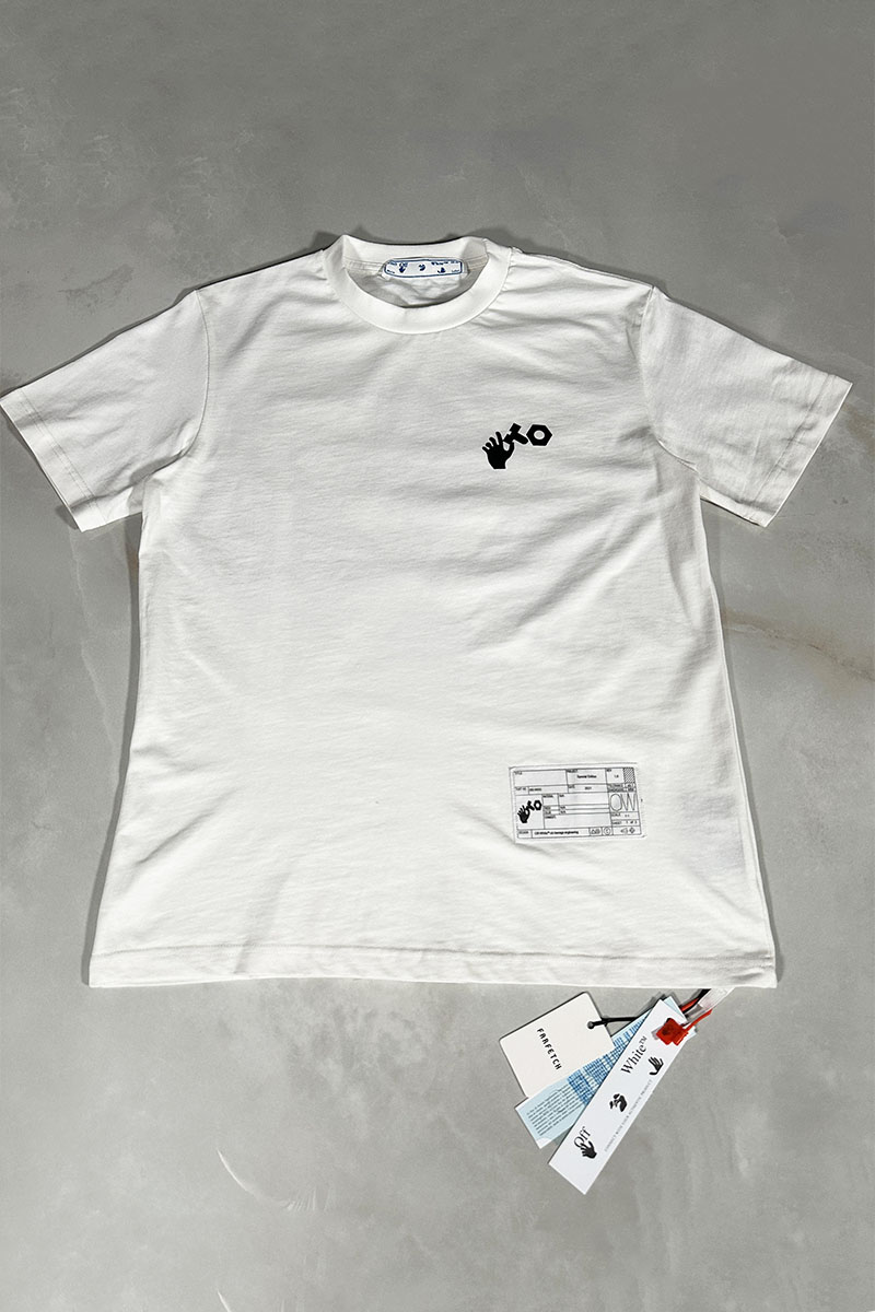 Off-White Белая футболка teenage engineering