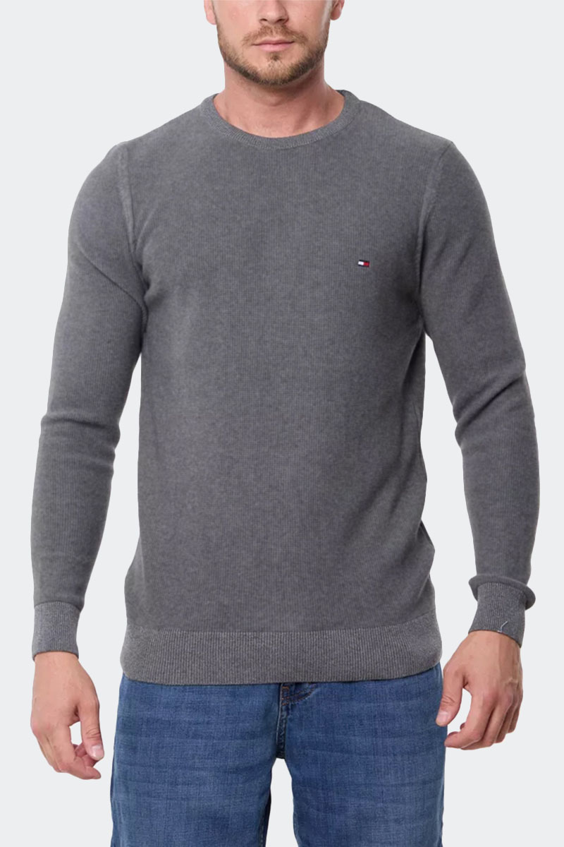 Tommy Hilfiger Мужская кофта серого цвета logo-embroidered
