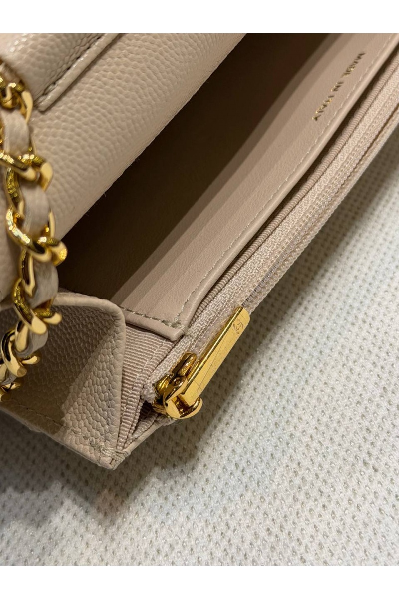 Chаnеl Кожаная сумка Wallet on Chain premium 19x12x4 см
