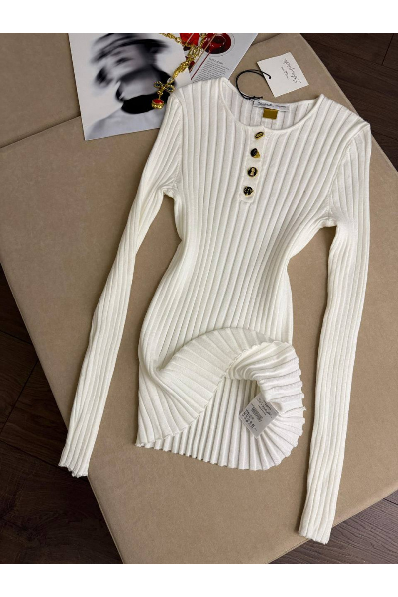 Schiaparelli Женский трикотажный лонгслив premium - White