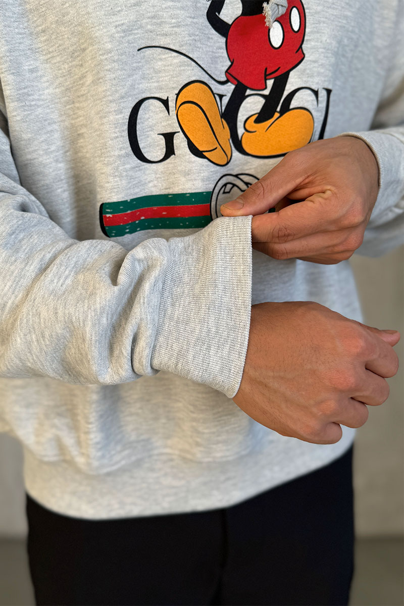 Gucci Серое оверсайз худи Disney "Mickey Mouse"