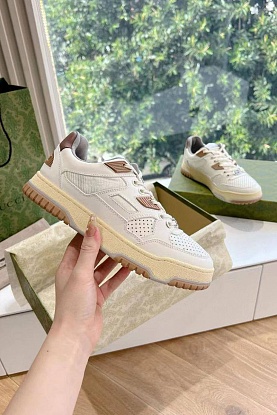 Женские кроссовки Premium - White / Brown