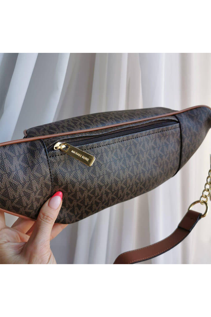 Michael Kors Кожаная поясная сумка Mott 33x16 см - Brown