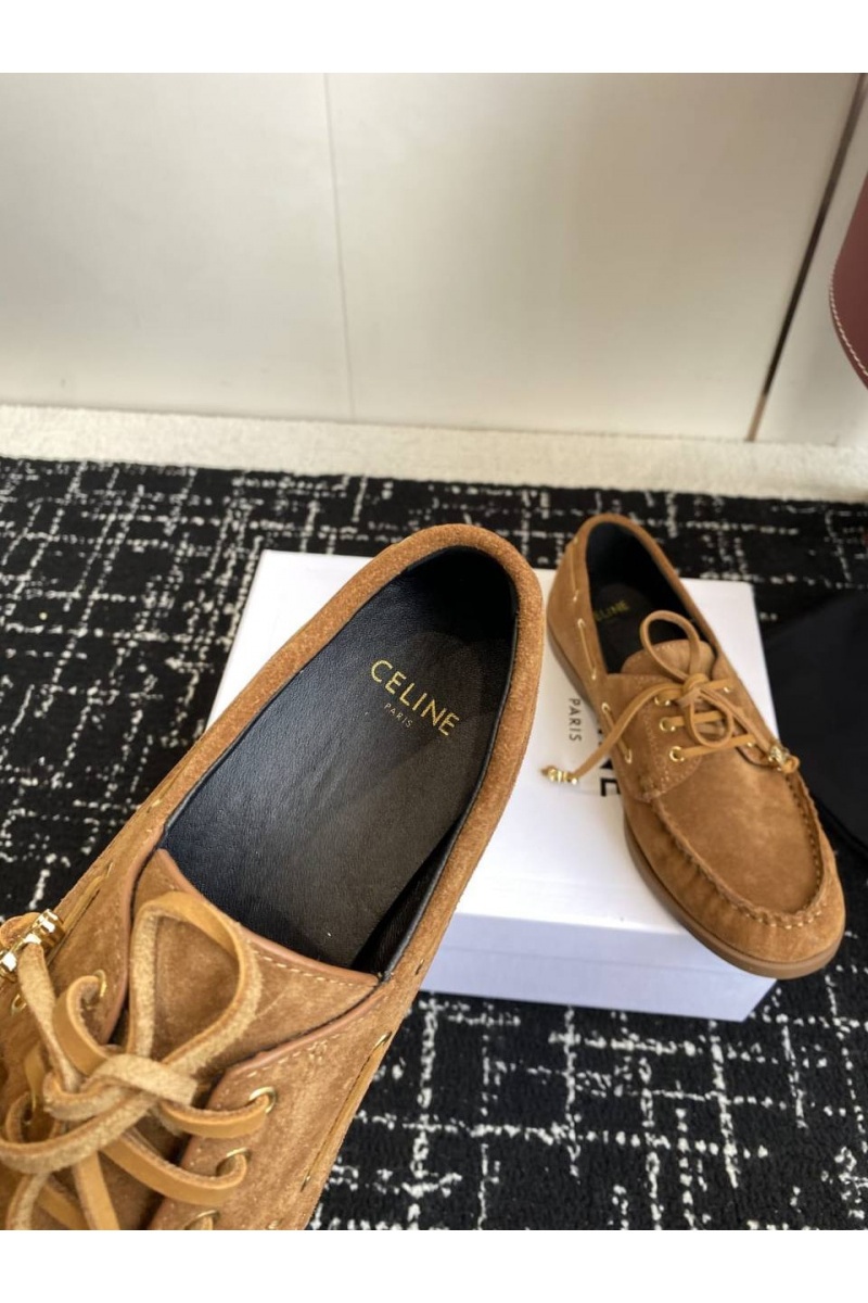 Celine Женские замшевые лоферы premium - Checknut