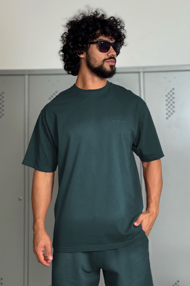 Designer Clothing Мужская зелёная футболка Golden Goose
