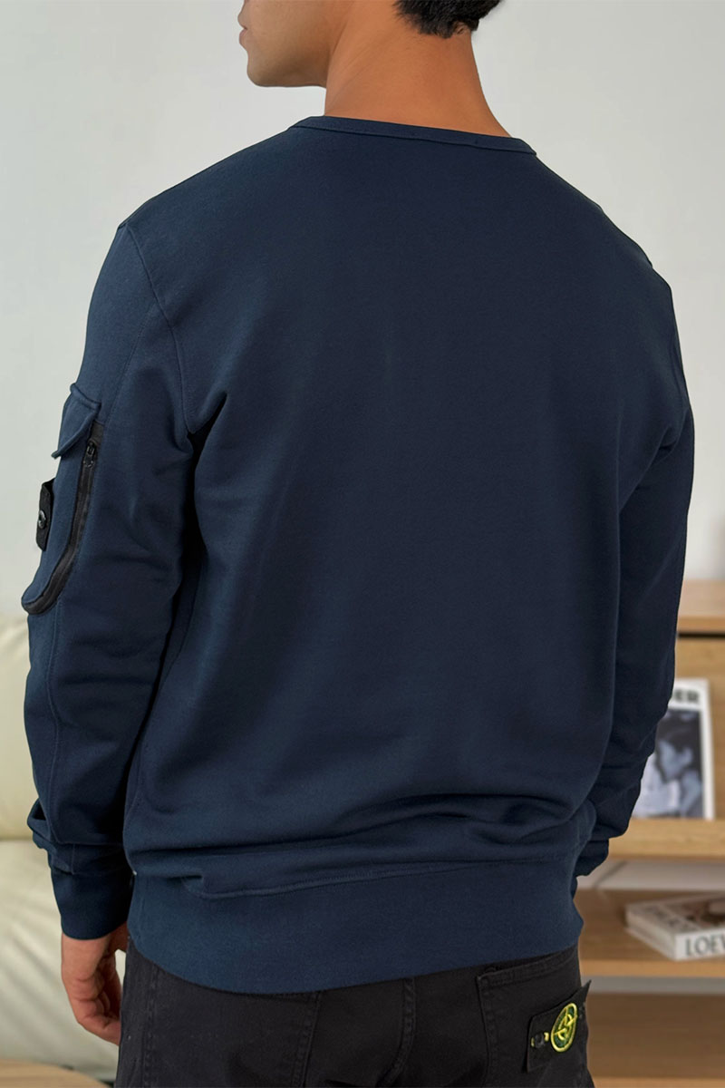 Stone Island Тёмно-синий свитшот compass-patch crewneck