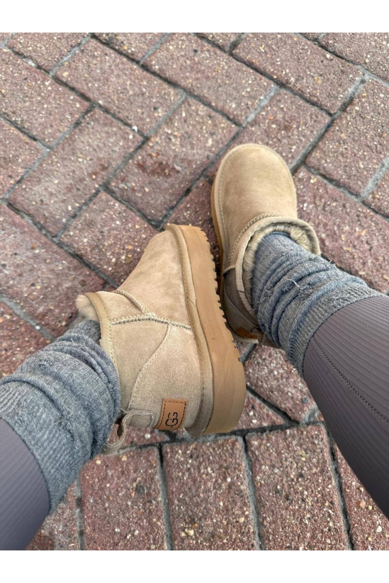 UGG Женские ботинки Classic Ultra Mini Platform - Beige