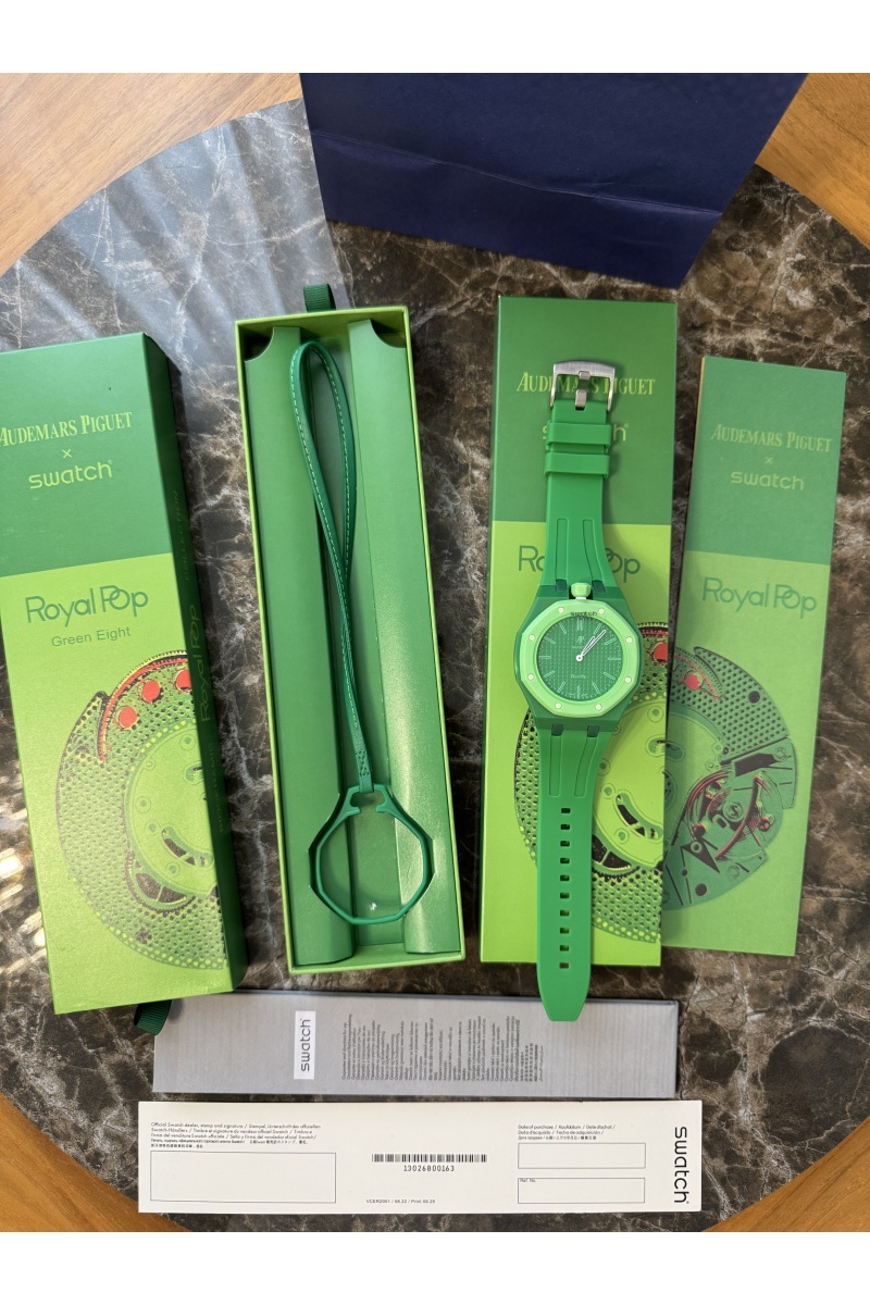 Designer Clothing Часы Audemars Piguet × Swatch Royal Pop Green Eight premium