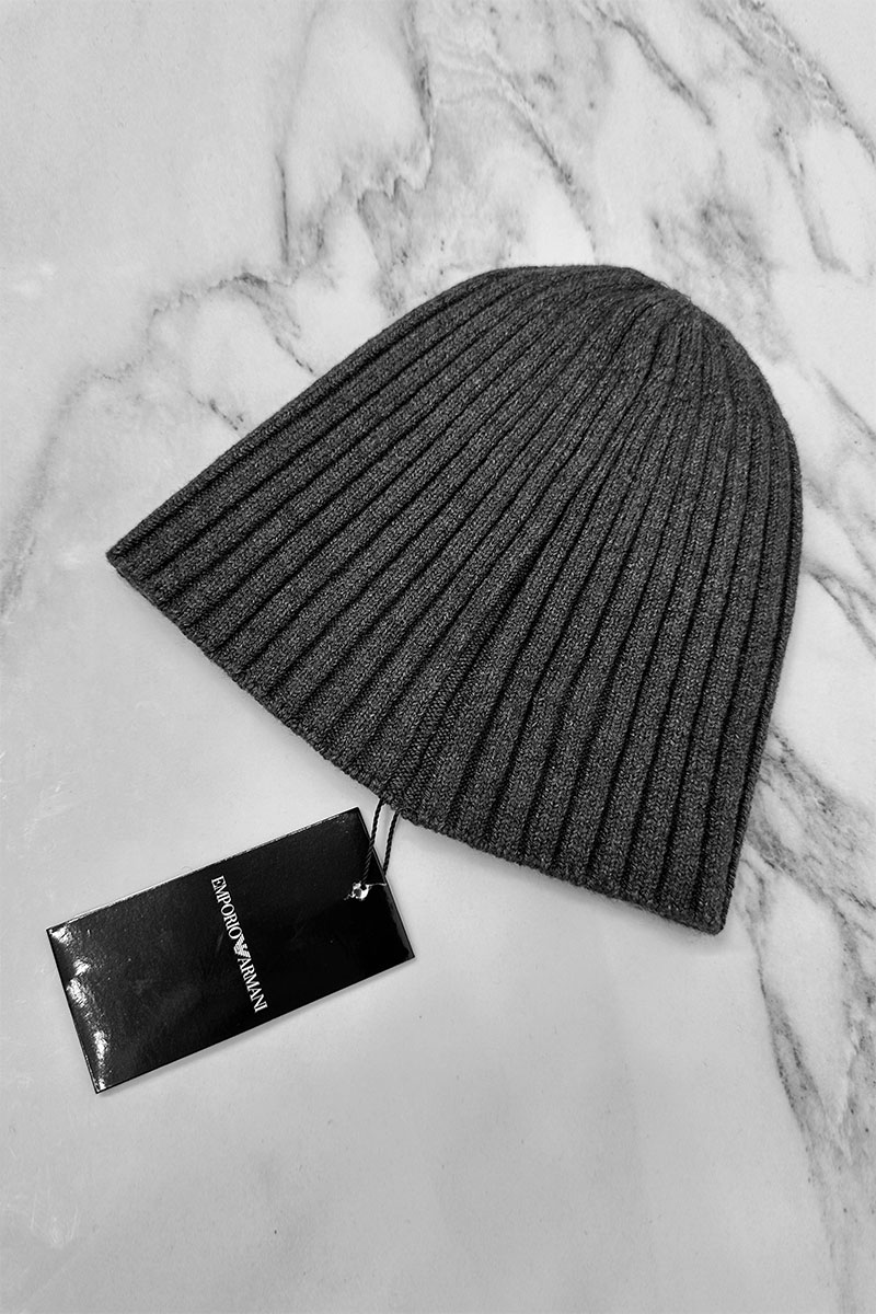 Emporio Armani EA7 Мужская тёмно-серая шапка