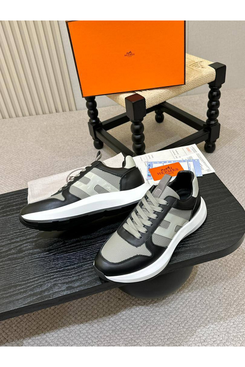Hermes Мужские кожаные кроссовки 
