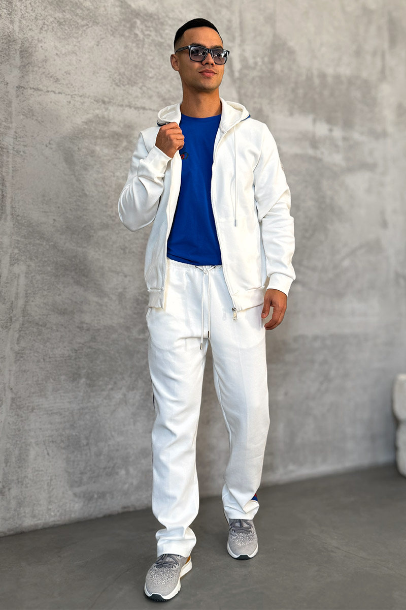 Moncler Белый спортивный костюм striped logo 