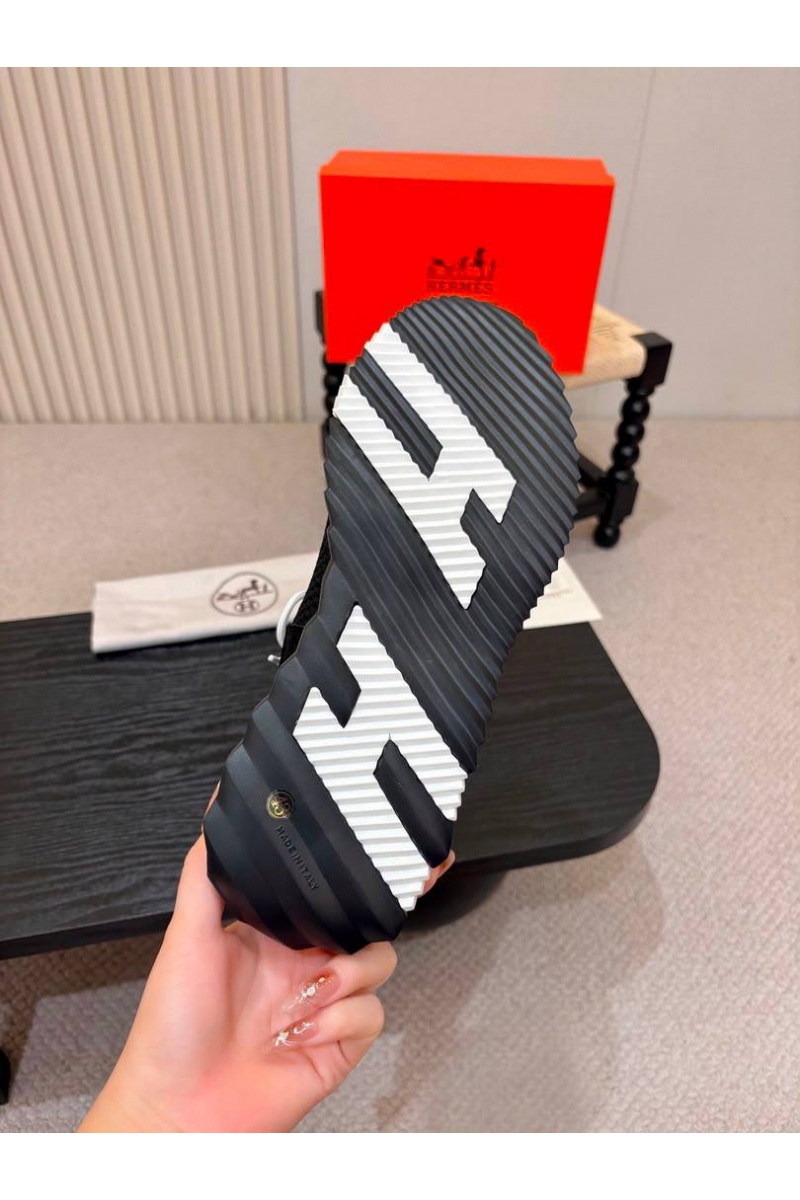 Hermes Текстильные кроссовки lift slip-on
