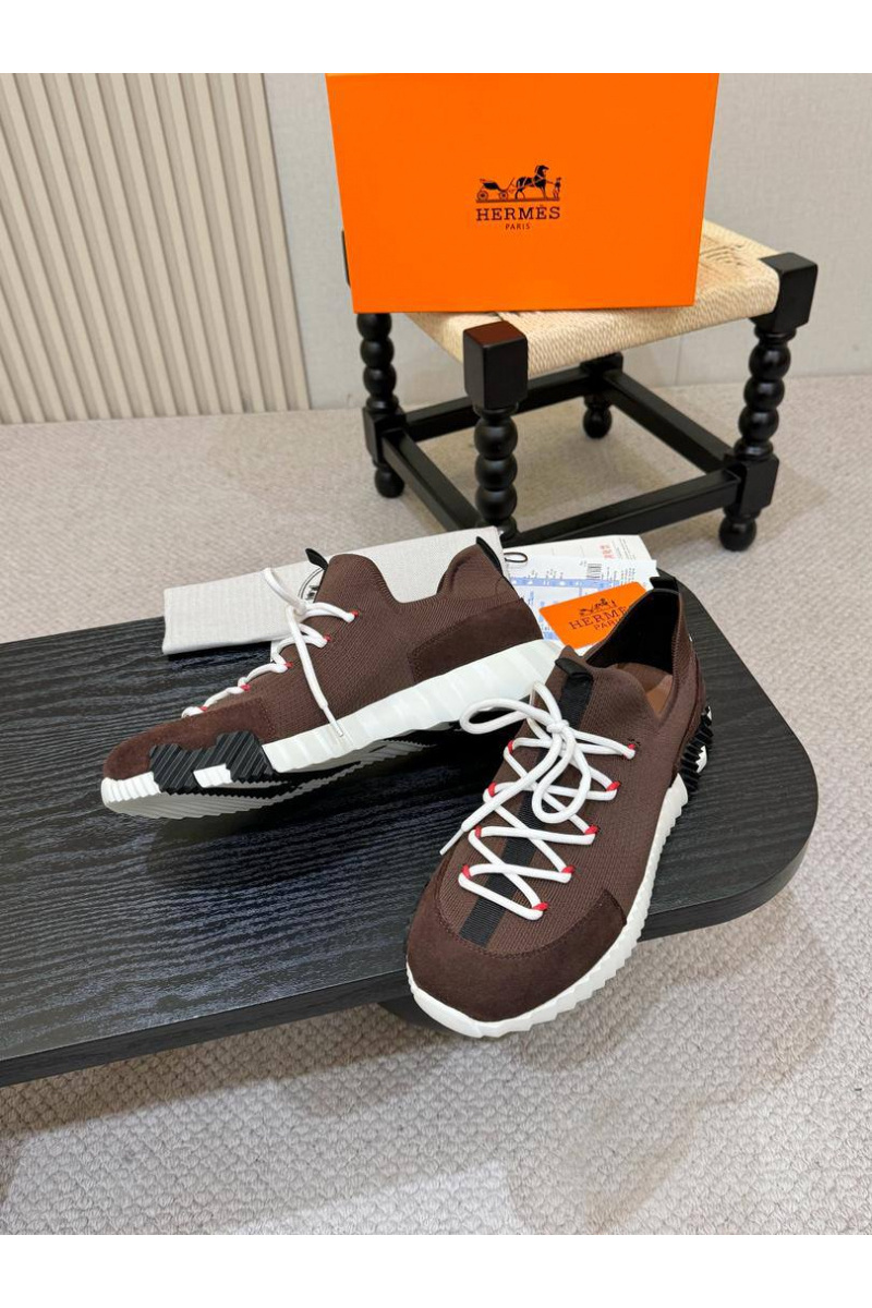 Hermes Текстильные кроссовки lift slip-on