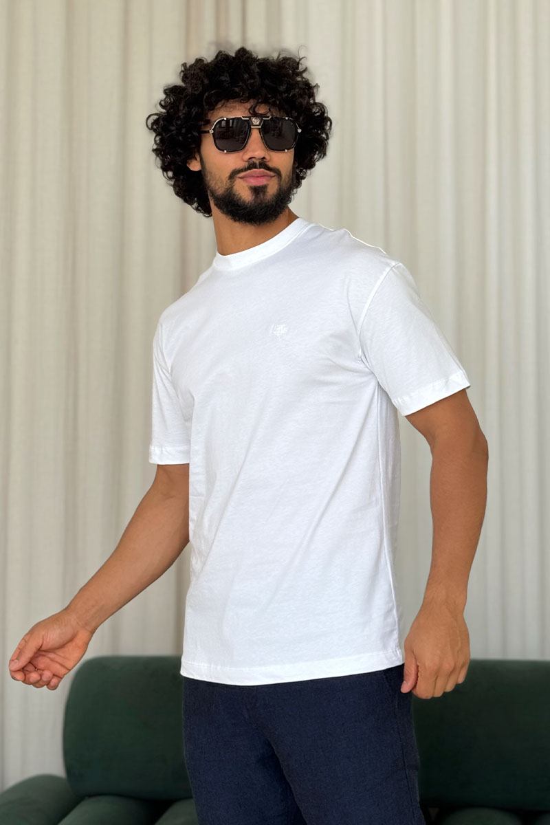 Loro Piana Мужская белая футболка 