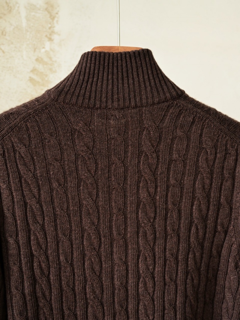 Loro Piana Кашемировый свитер Premium zip-up - Brown 