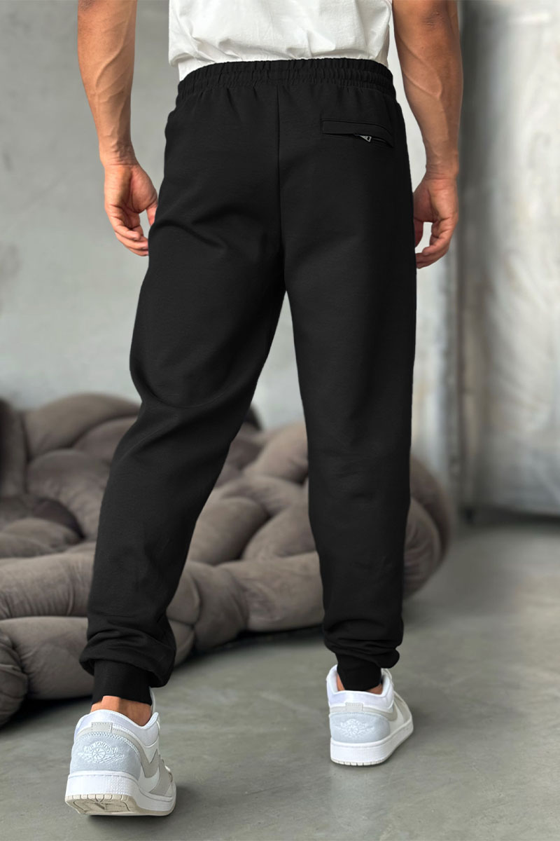 Emporio Armani EA7 Спортивные штаны logo-embroidered - Black