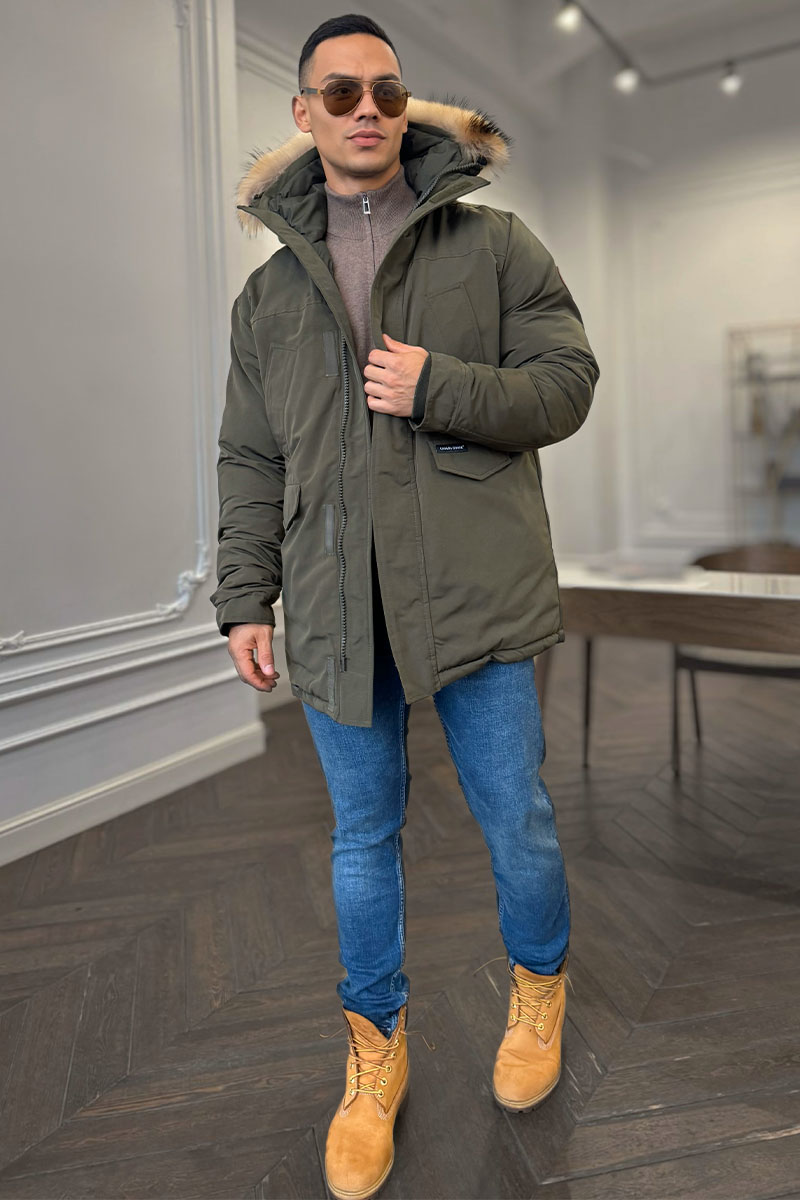 Canada Goose Утеплённая парка Langford - Khaki