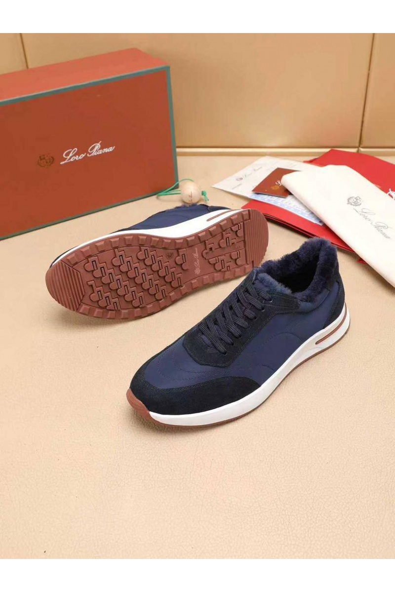 Loro Piana Кроссовки с мехом Week End Walk Evo 