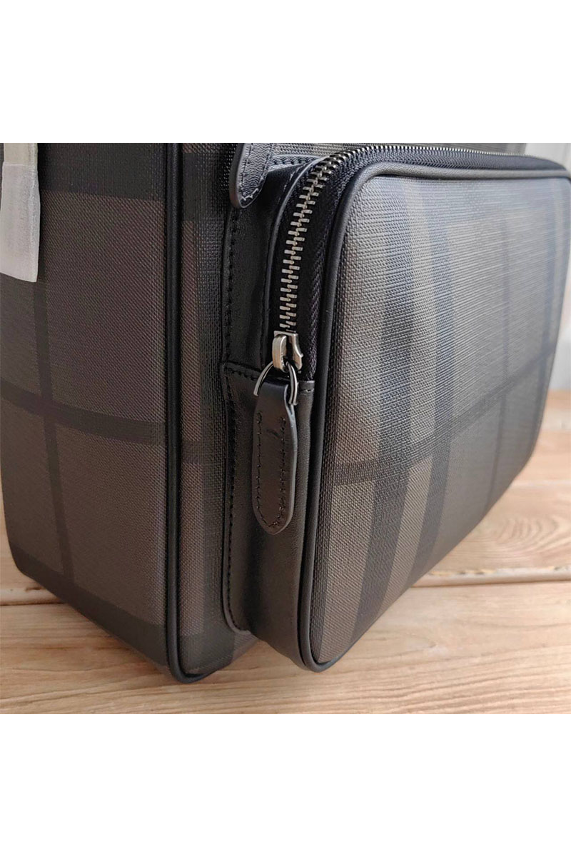 Burberry Кожаный рюкзак London Check 39х28x9 см