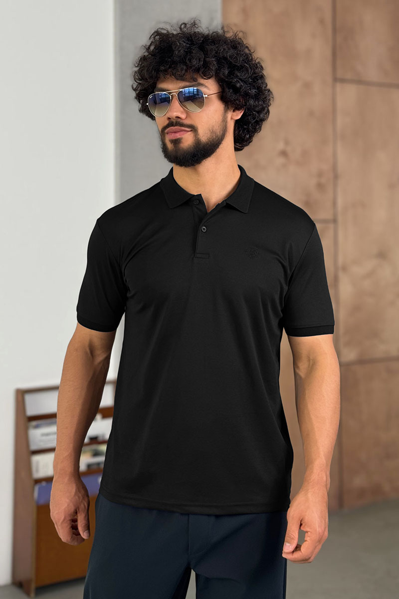 Loro Piana Мужское поло чёрного цвета 