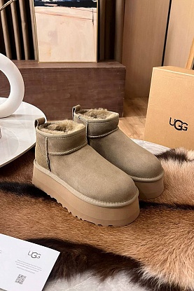 Женские ботинки Classic Ultra Mini Platform - Brown