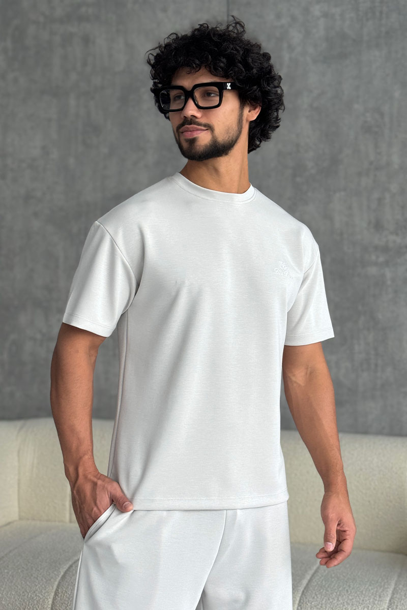 Loro Piana Мужская серая футболка 