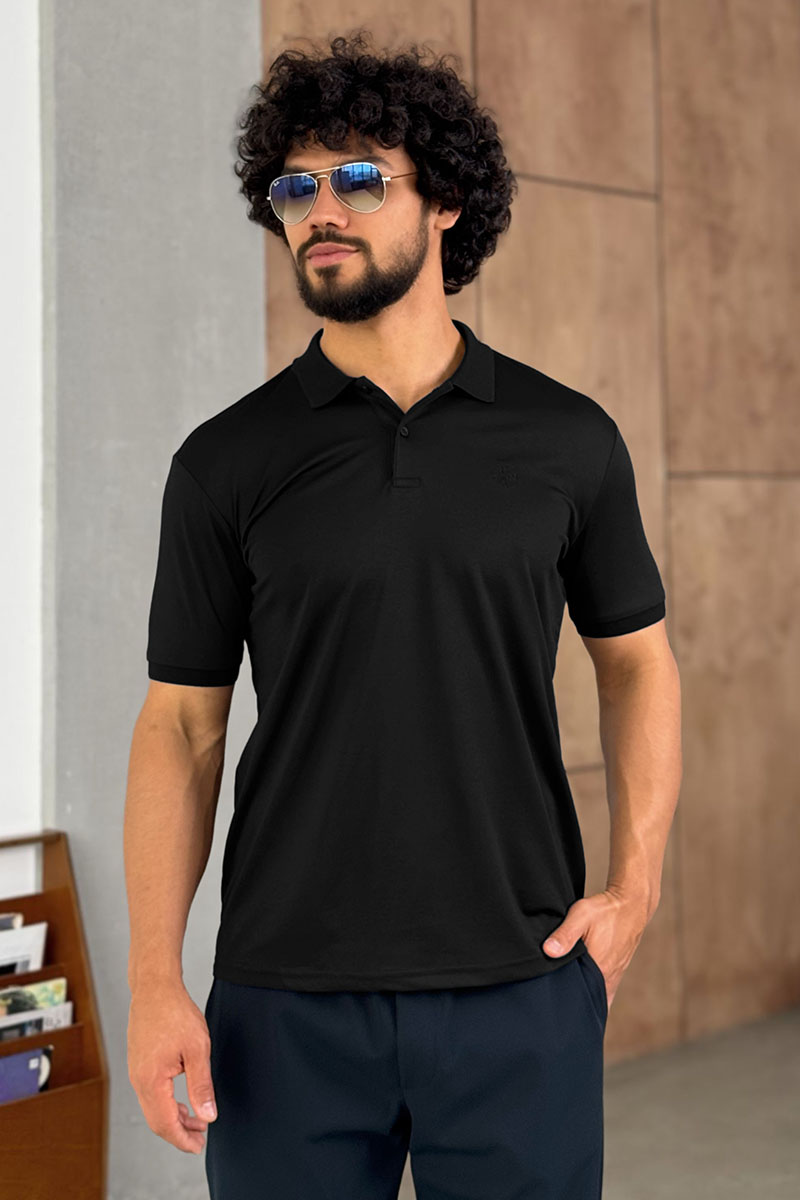 Loro Piana Мужское поло чёрного цвета 