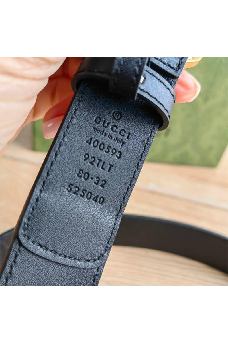 Gucci Комбинированный ремень GG Monogram (ширина 3см, длина 80 / 85 см)