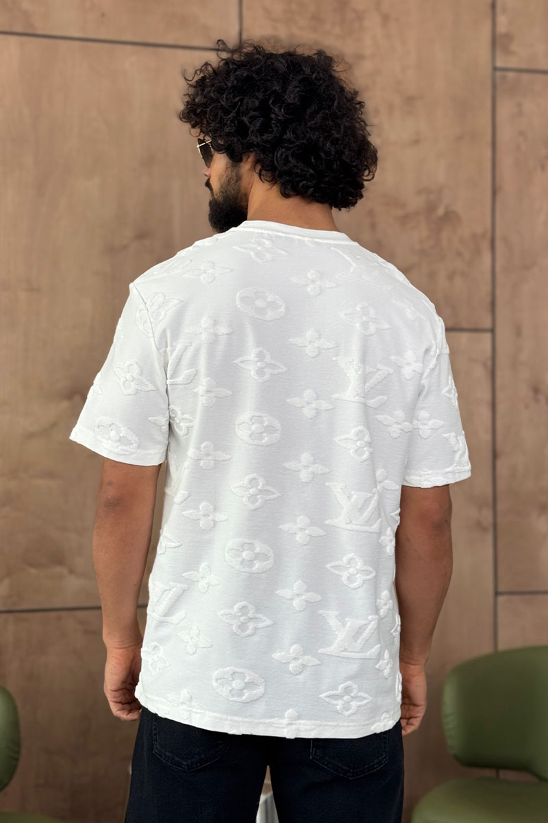 Lоuis Vuittоn Белая оверсайз футболка Monogram All-over