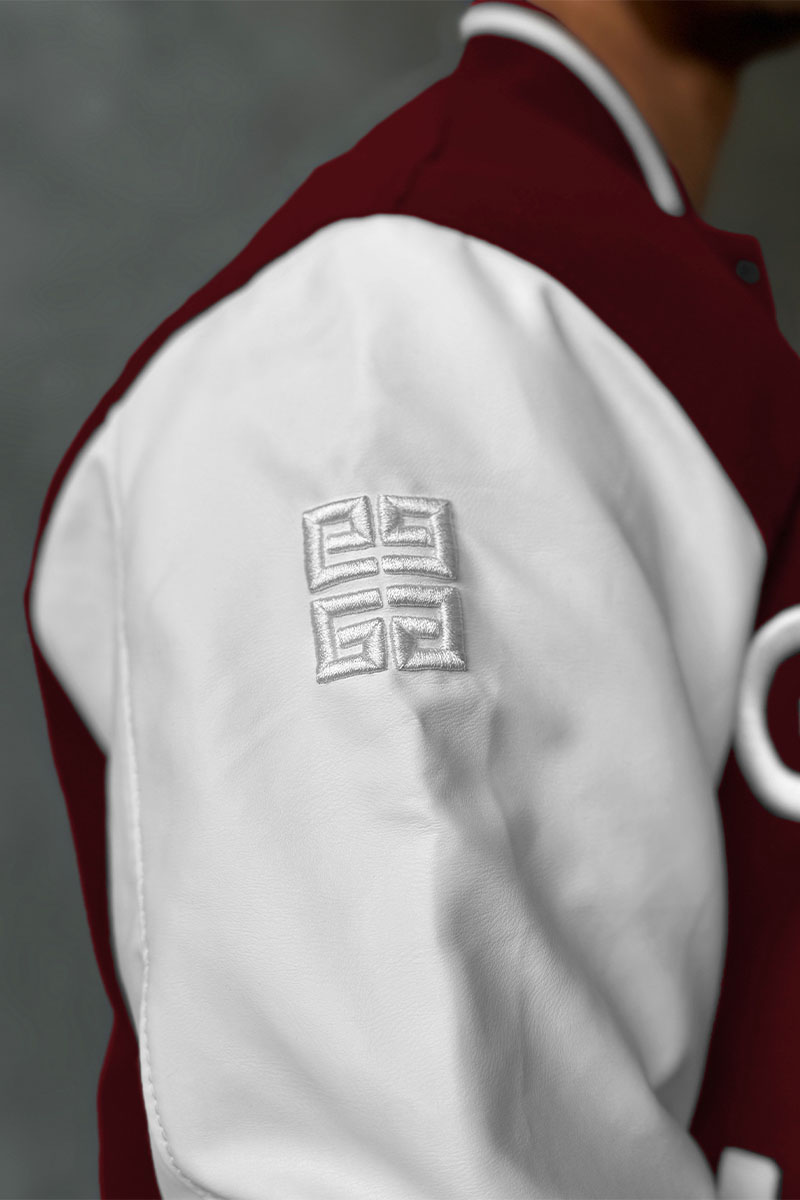 Givenchy Мужской бомбер Varsity logo-embroidered - Red / White
