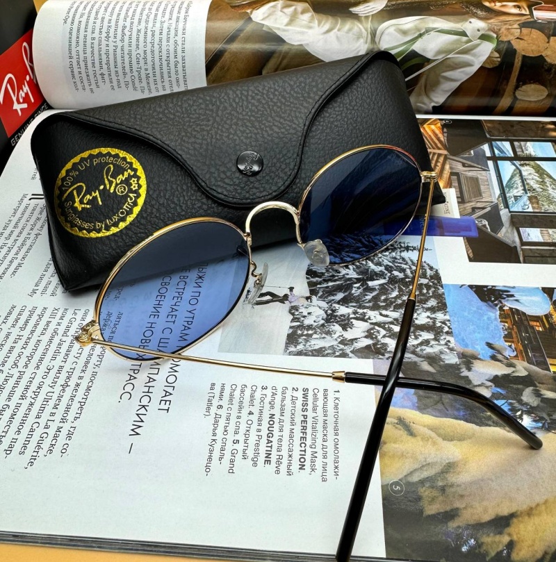 Ray-Ban Солнцезащитные очки Oval Metal - Blue