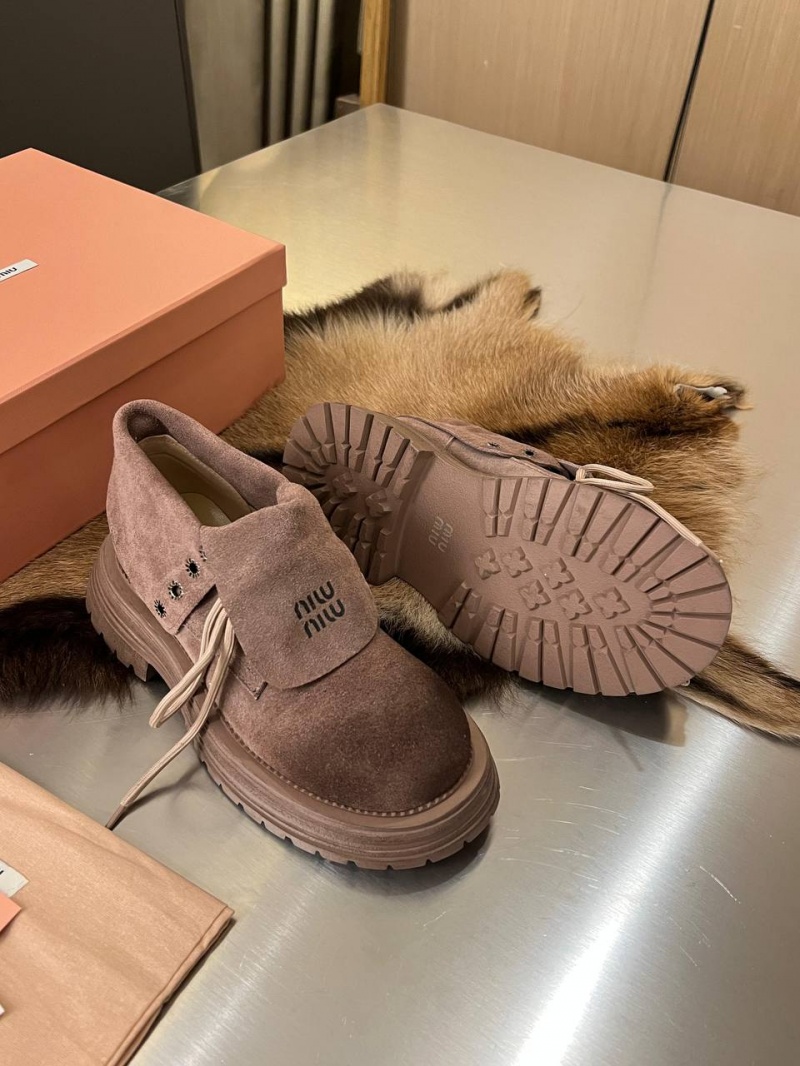 MIU MIU Женские замшевые ботинки Premium - Brown