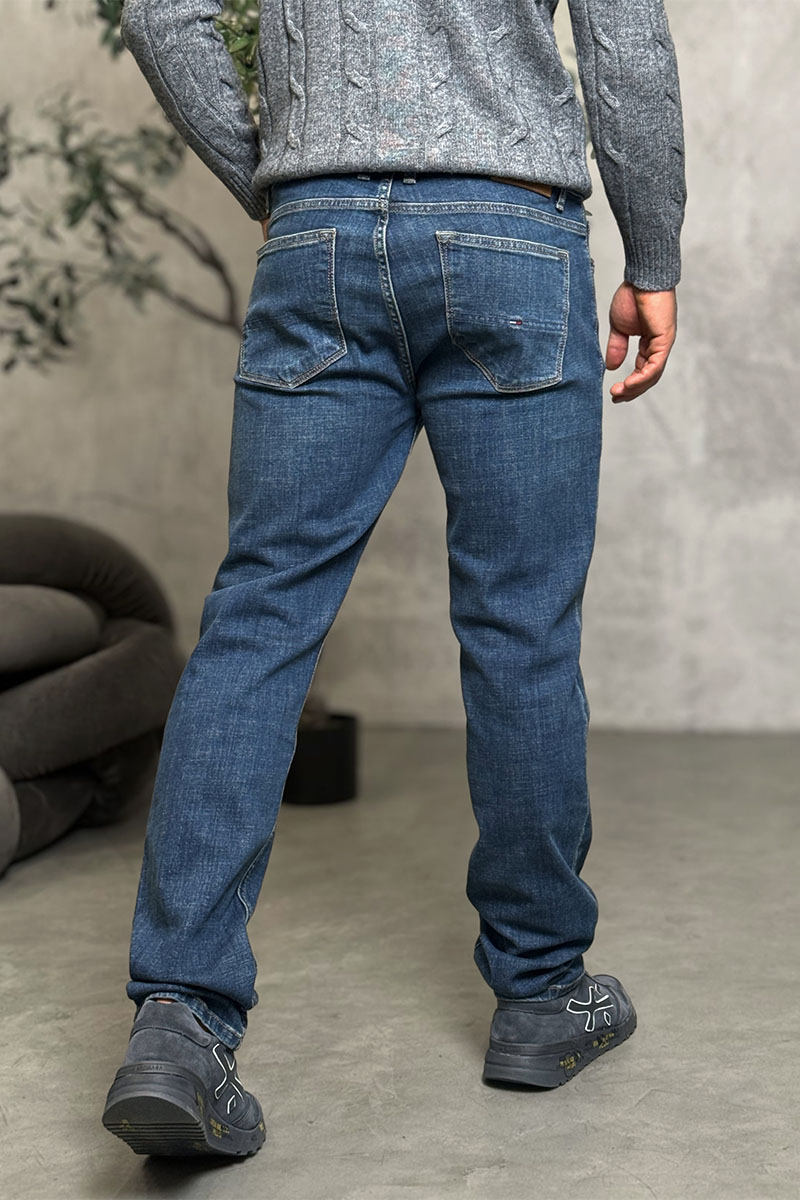 Tommy Hilfiger Мужские синие джинсы straight fit