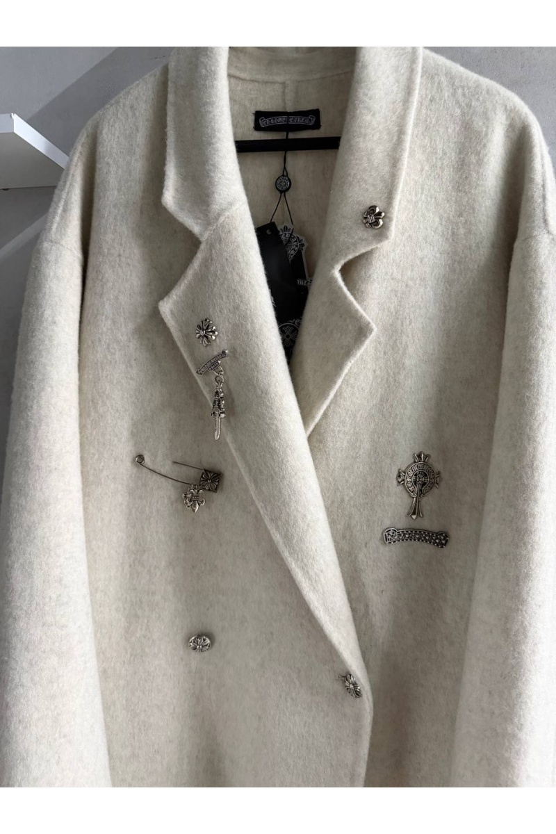 Chrome Hearts Женское шерстяное пальто premium