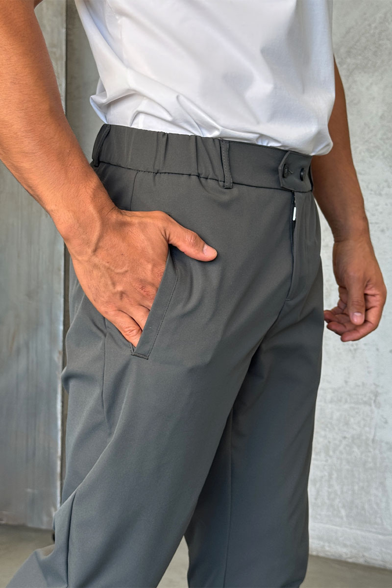 Zilli Мужские брюки цвета хаки slim fit 