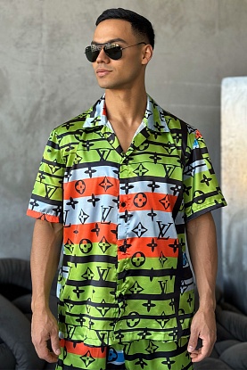 Брендовая мужская рубашка Monogram All-over
