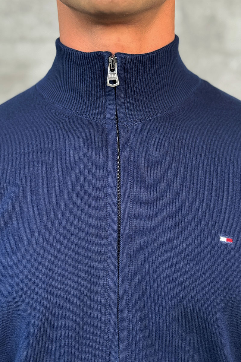 Tommy Hilfiger Кофта на молнии flag embroidery - Navy