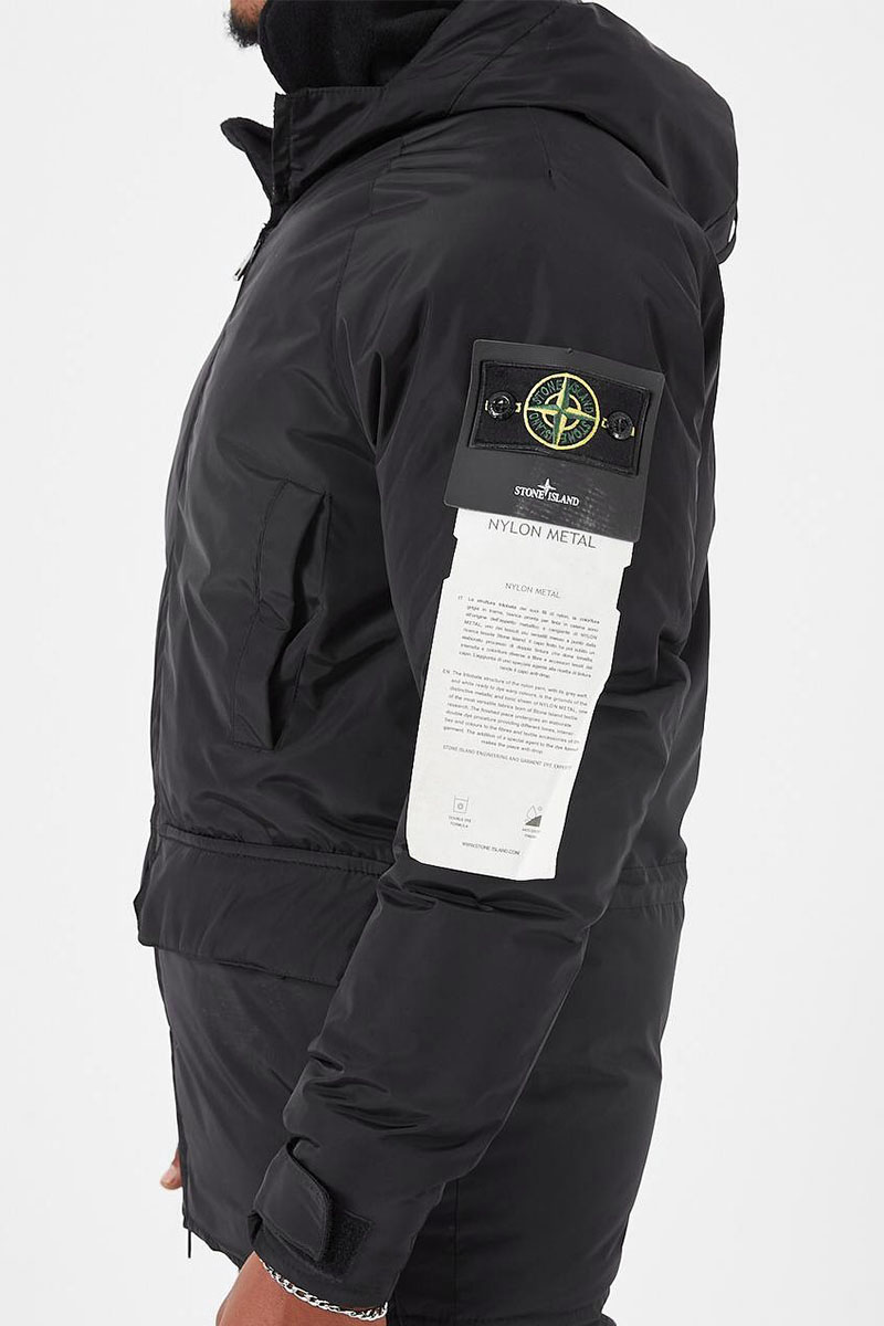 Stone Island Парка чёрного цвета compass-patch