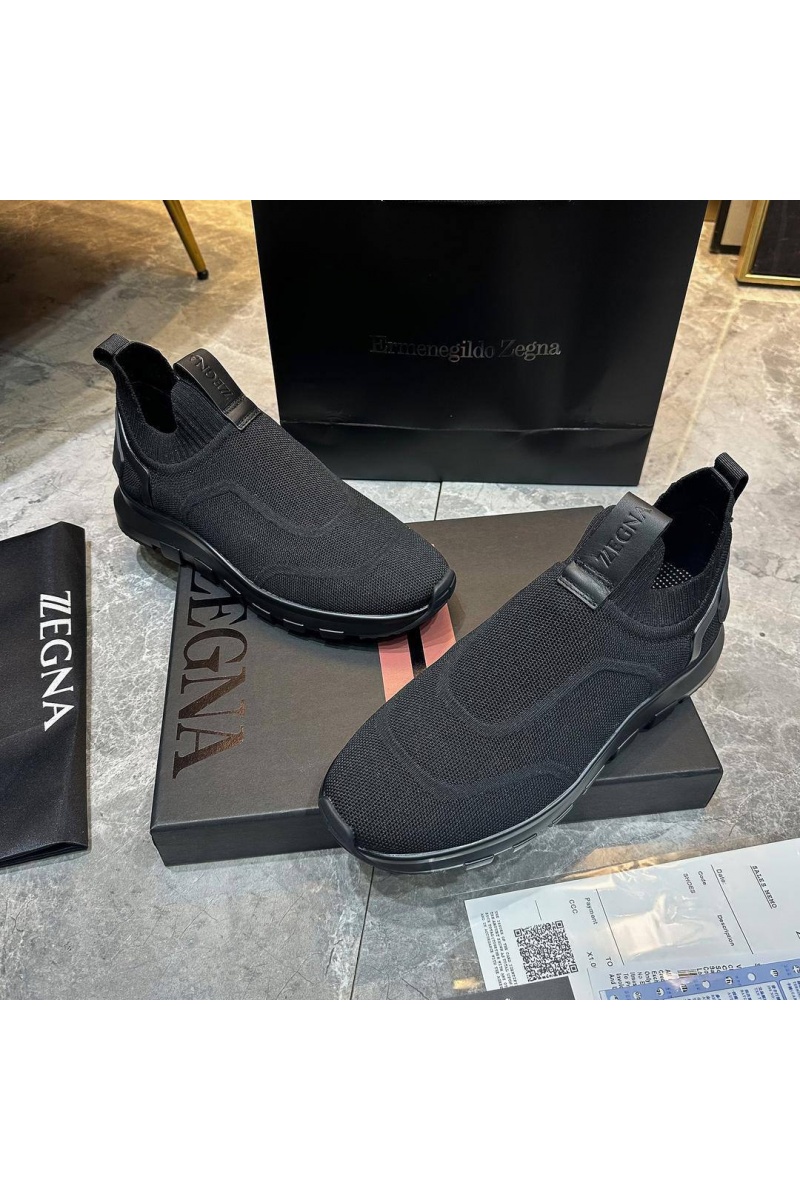 Zegna Мужские текстильные кроссовки 