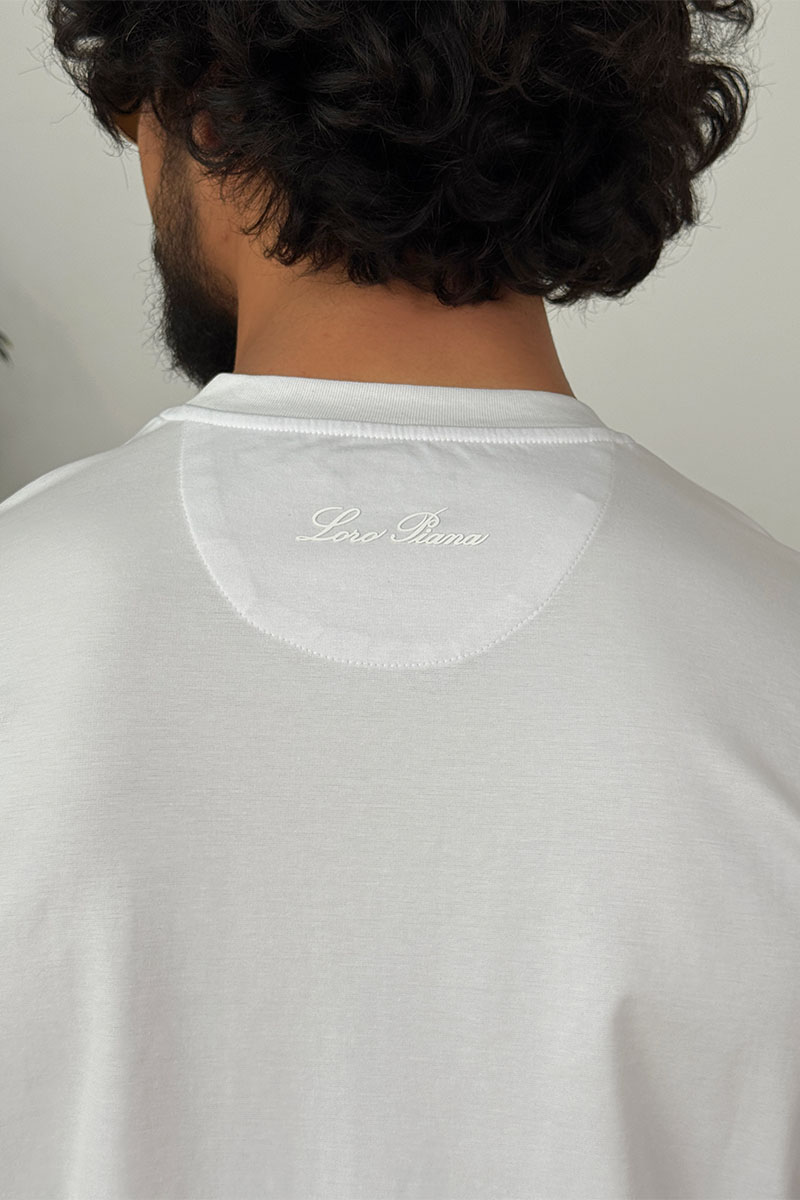 Loro Piana Мужская белая футболка