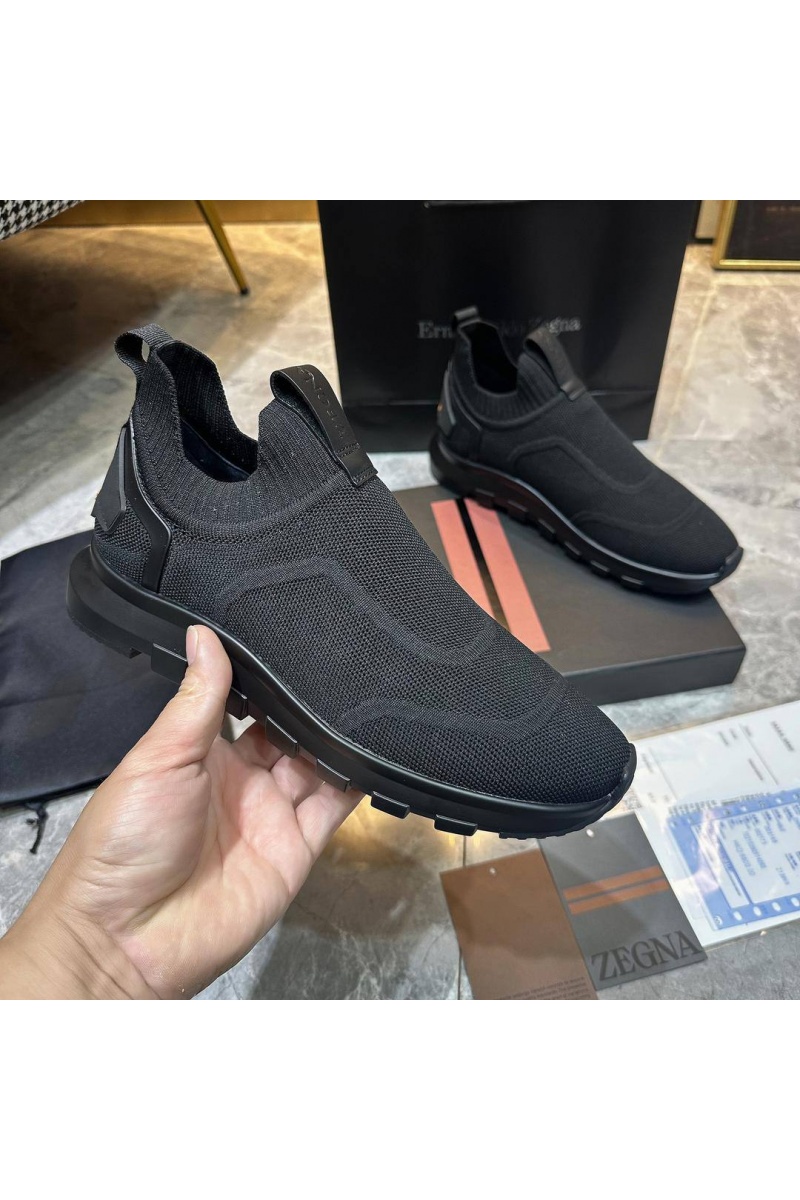 Zegna Мужские текстильные кроссовки 