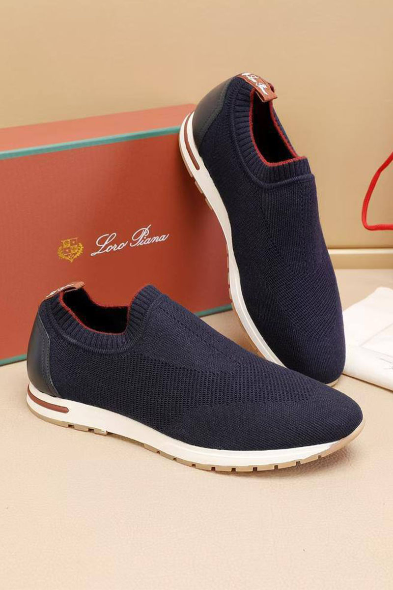 Loro Piana Мужские текстильные кроссовки Lp Flexy Active - Navy