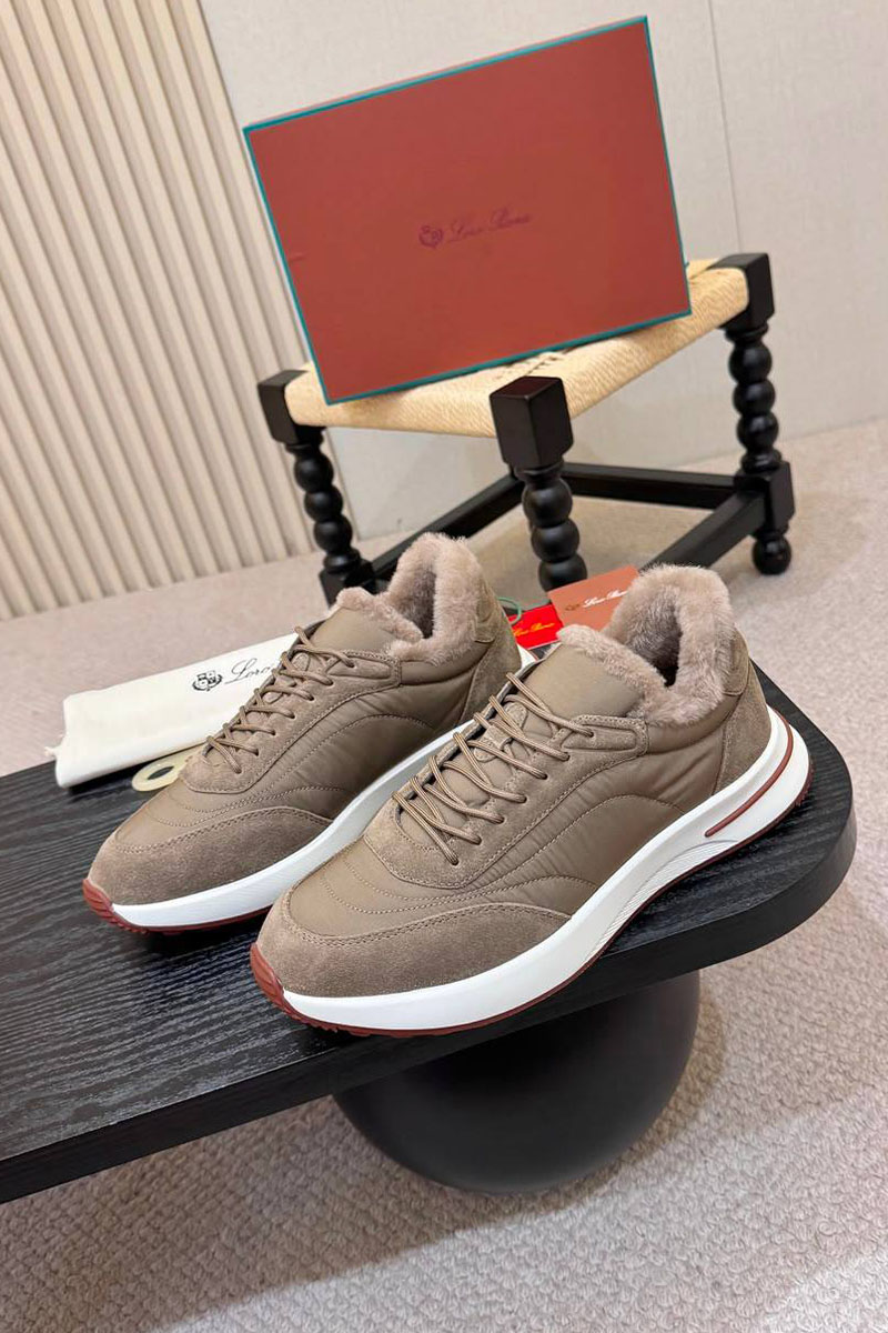 Loro Piana Кроссовки с мехом Week End Walk Evo premium