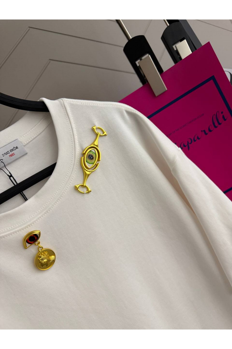 Schiaparelli Женская базовая футболка premium - White