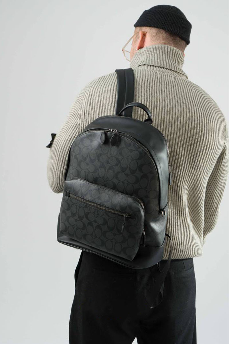 Coach Кожаный рюкзак Coach monogram 40x30 см