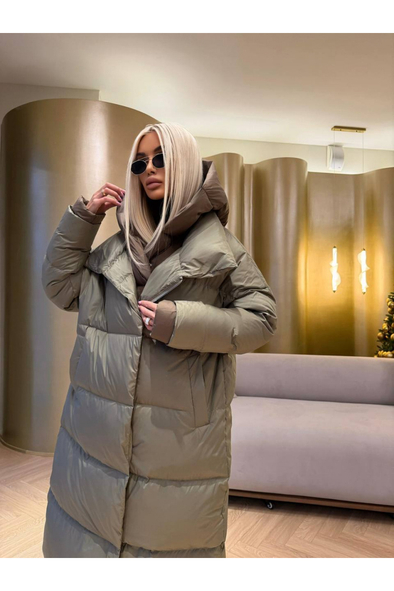Max Mara Женский пуховик с капюшоном premium - Green