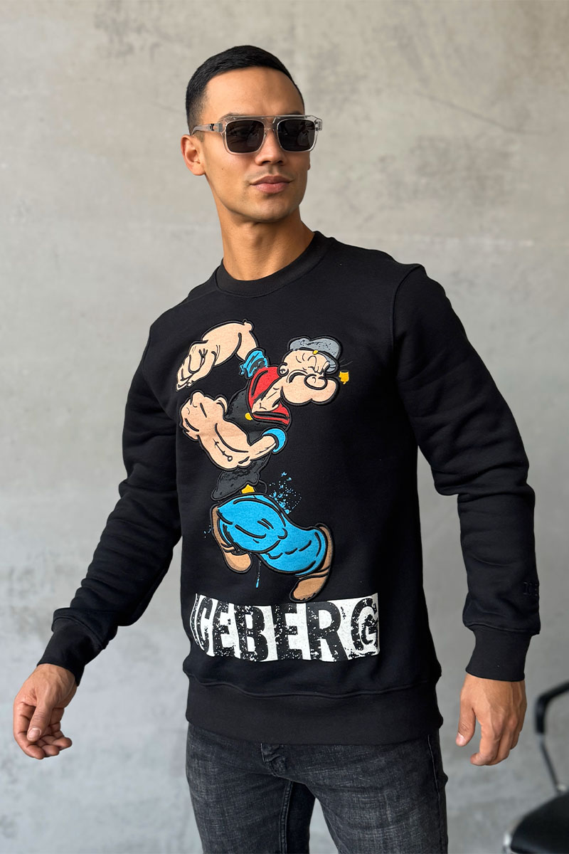 Iceberg Свитшот чёрного цвета Popeye 