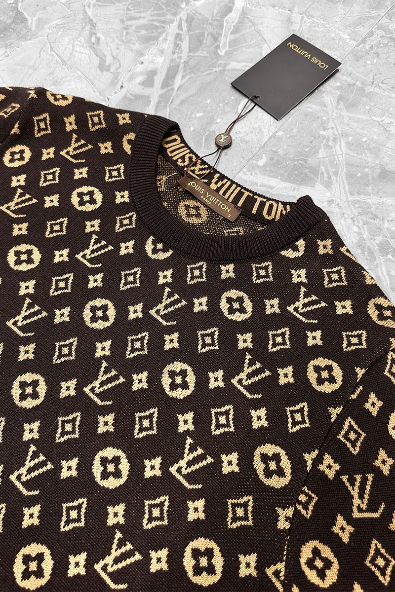 Lоuis Vuittоn Классический джемпер Monogram all over - Brown / Beige