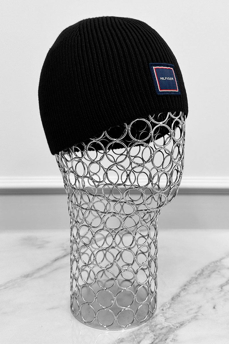 Tommy Hilfiger Мужская чёрная шапка logo-patch
